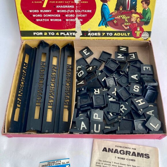 Vintage Transogram Anagrams Word Game #1150 7 Word Games - Picture 5 of 6